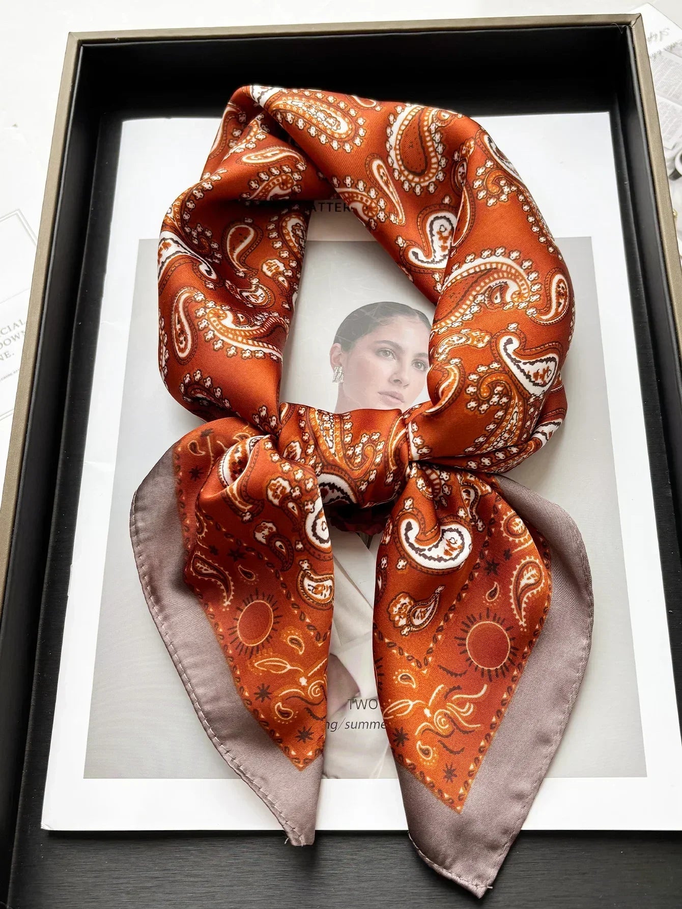 Silk Square Scarf Spring - Piña Colada