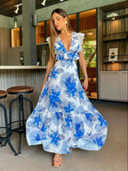 Beach Dress – V-Neck Summer Dress - Piña Colada