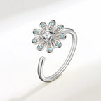 Spinner Ring Crystal Flower - Piña Colada