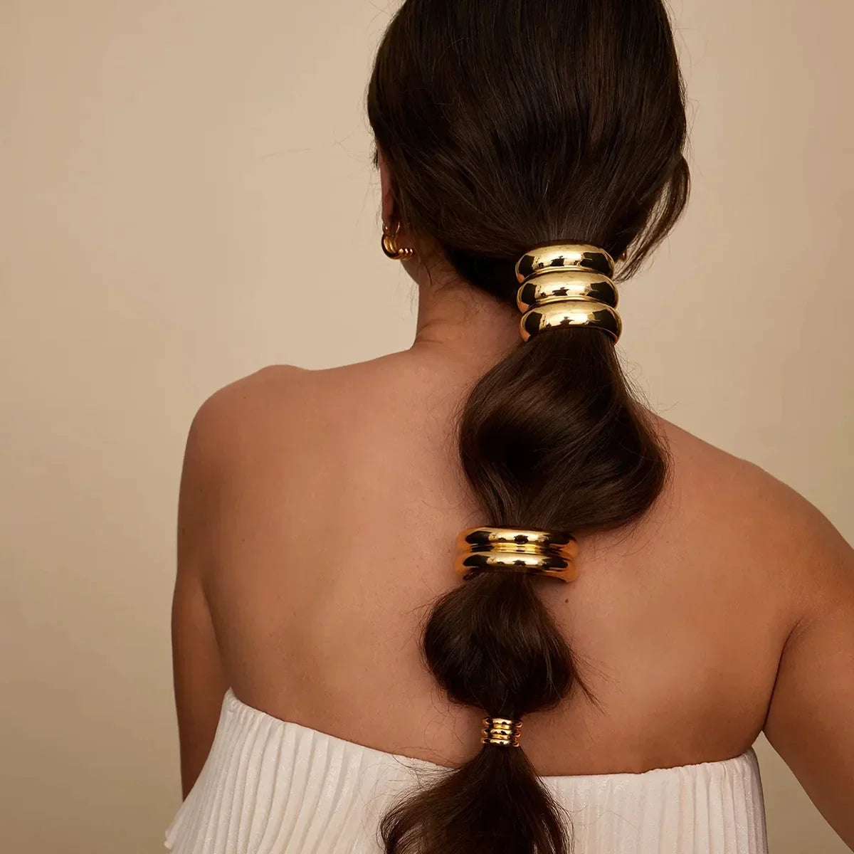Metal Irregular Double-Layer Hair Bands - Piña Colada