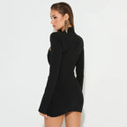 Long Sleeve Dress Mock Neck