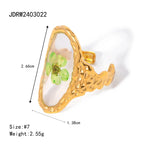 18k Gold Plated Minimalist Ring - Piña Colada