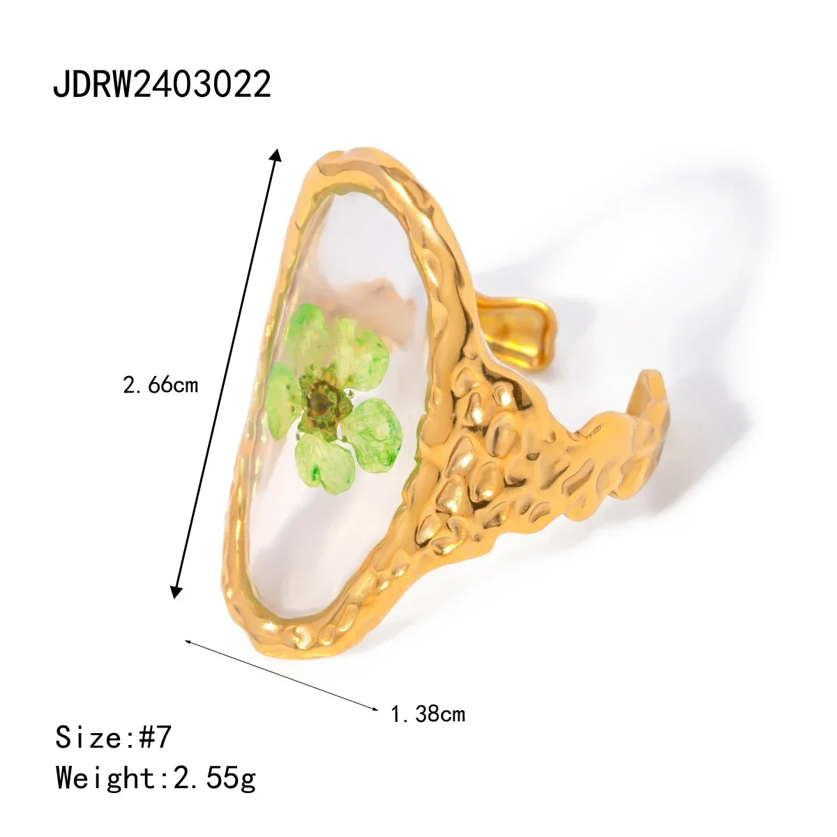 18k Gold Plated Minimalist Ring - Piña Colada