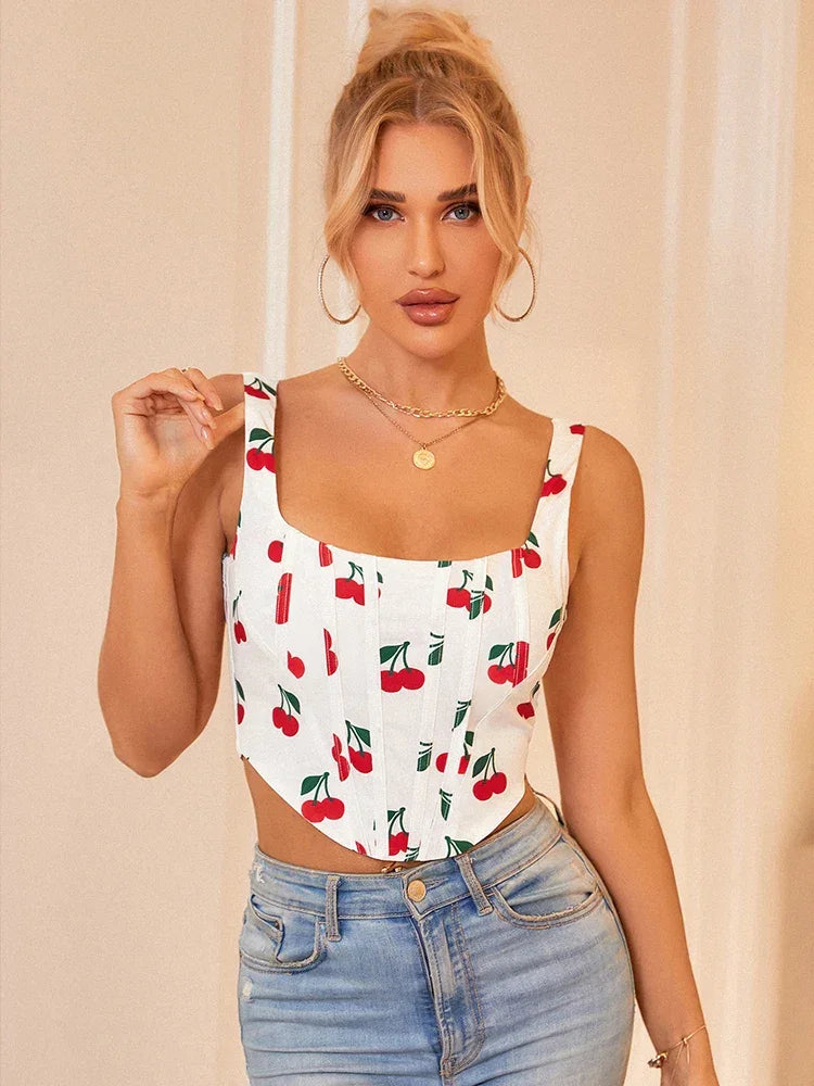 Print Corset Top Women - Piña Colada