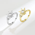Spinner Ring Crystal Flower - Piña Colada