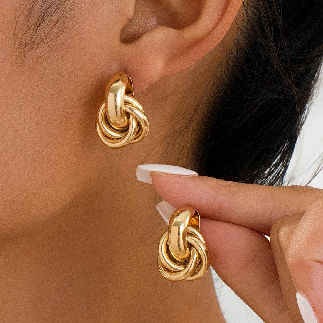 Chunky Hoop Earrings - Piña Colada