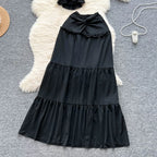 Ruffled Halter Top & Long Skirt Set - Piña Colada