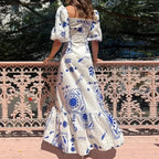 Elegant Womens Dresses Summer Print - Piña Colada
