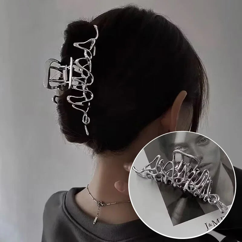 Metal Geometric Hair Claws - Piña Colada
