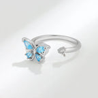 Spinner Ring Crystal Flower - Piña Colada