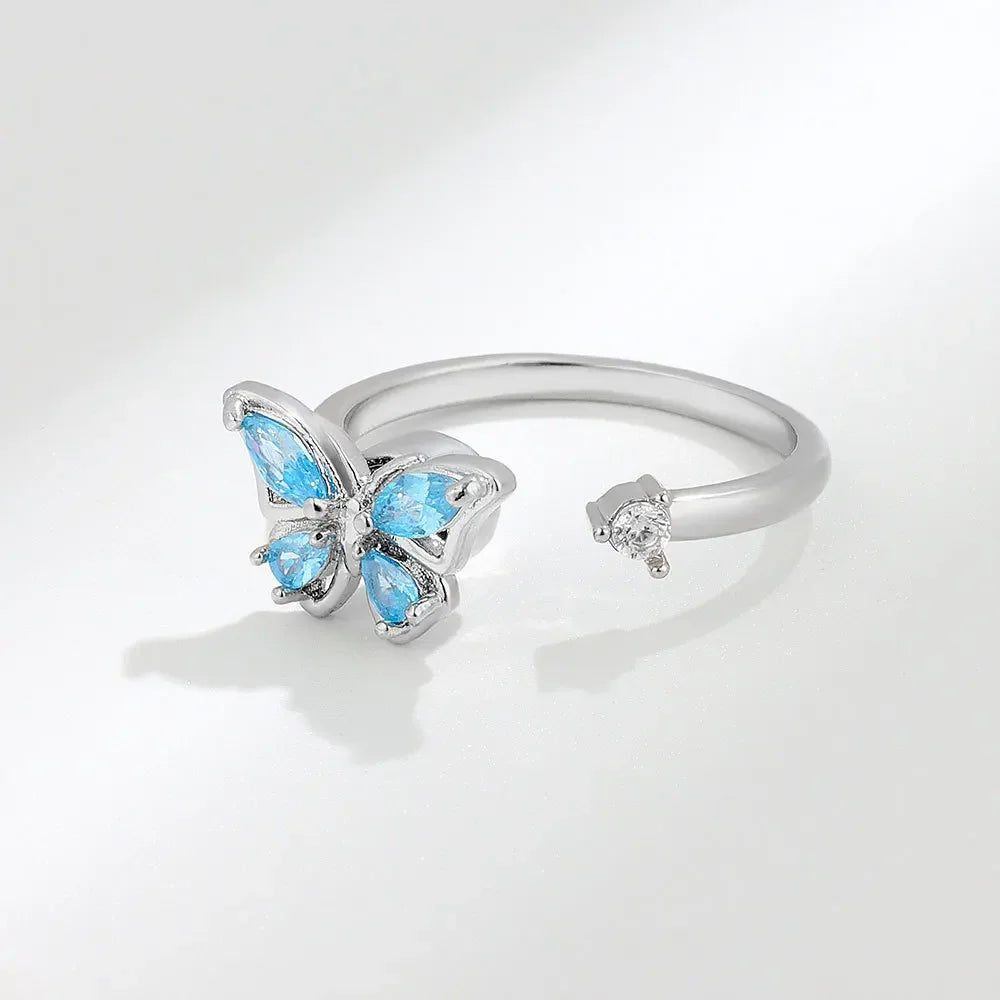 Spinner Ring Crystal Flower - Piña Colada