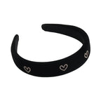 Velvet Rhinestone Love Headband - Piña Colada
