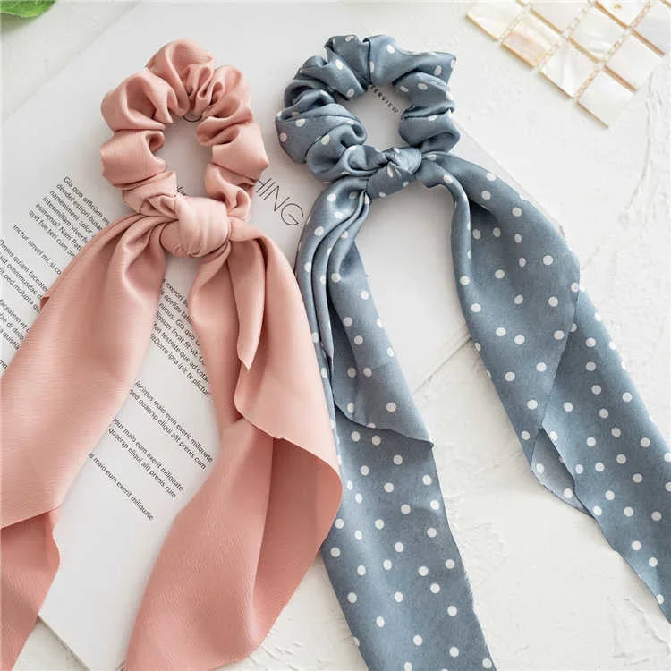 Print Bow Satin Long Ribbon - Piña Colada