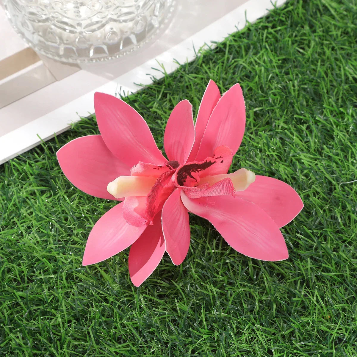 Orchid Flowers Hair Clips - Piña Colada