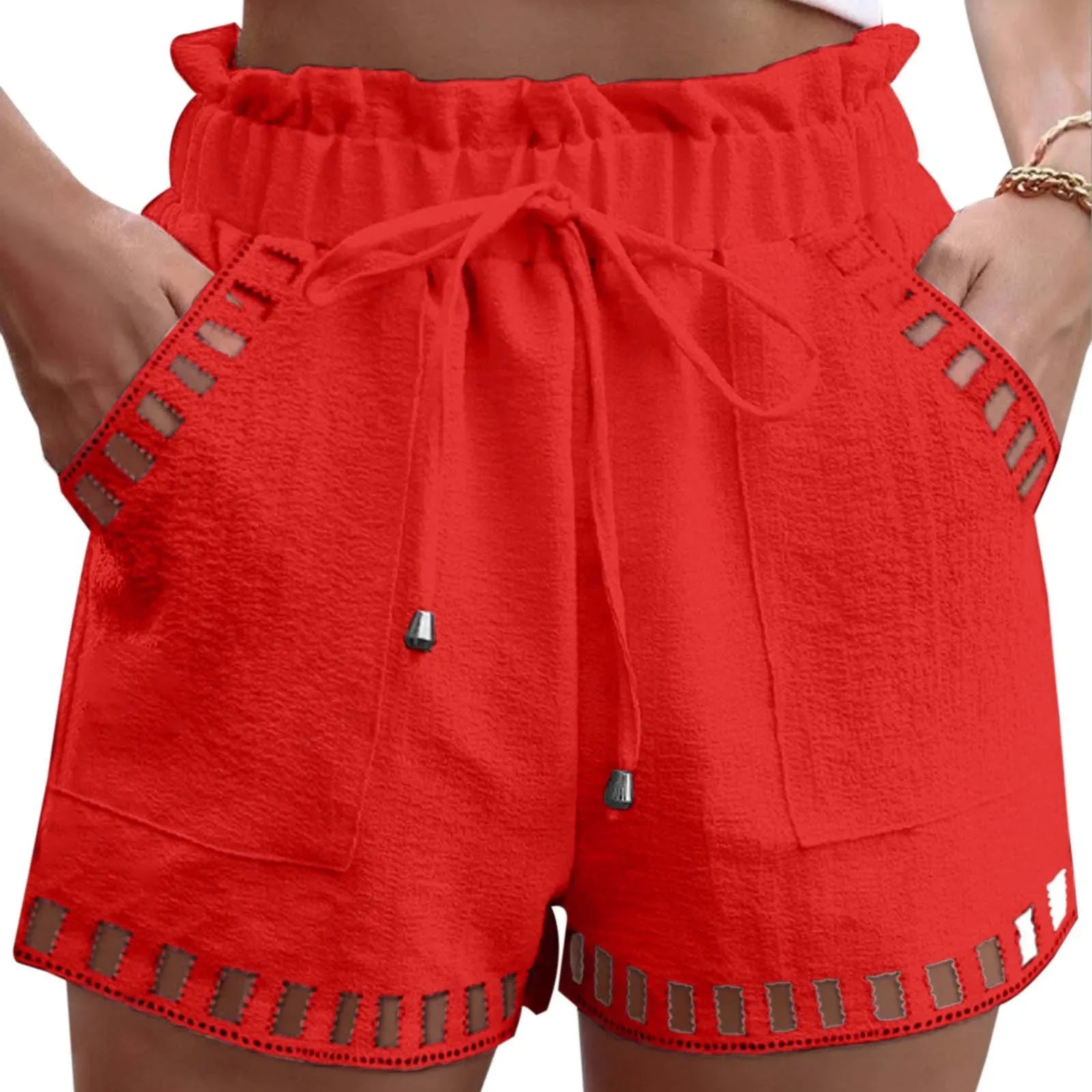 Cotton Linen Shorts Women - Piña Colada