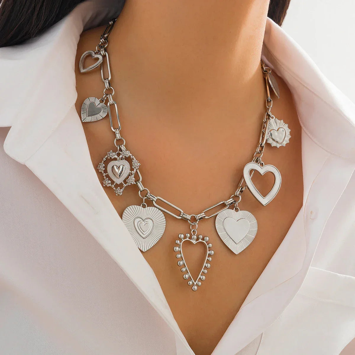 Big Love Heart Pendant - Piña Colada