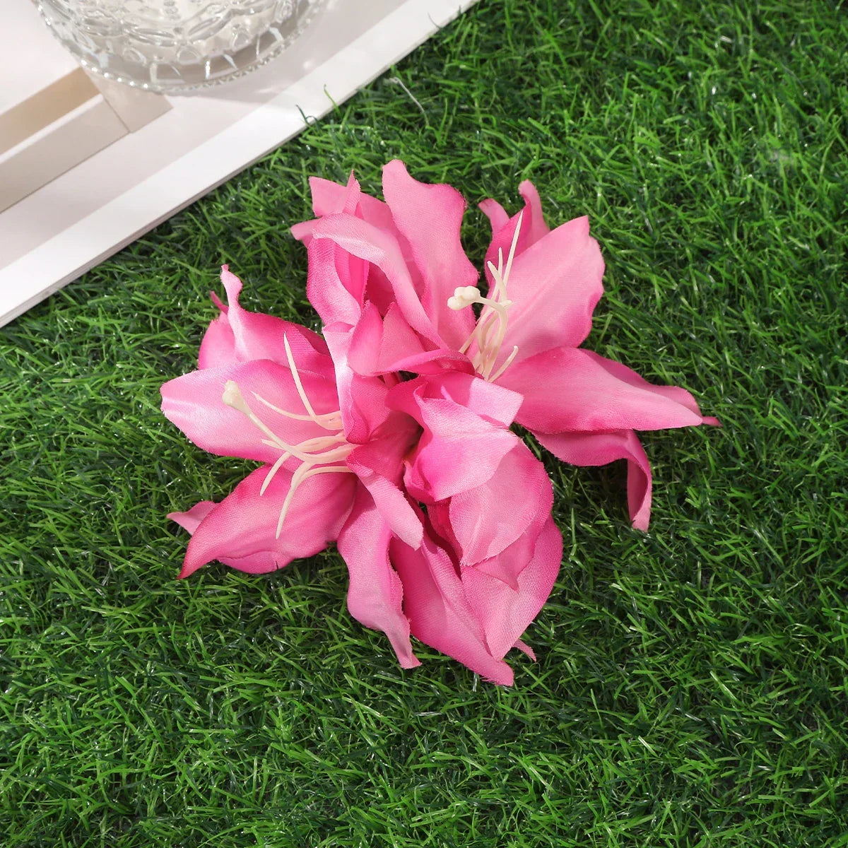 Orchid Flowers Hair Clips - Piña Colada