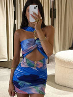 Patchwork Maxi Bodycon Dress - Piña Colada