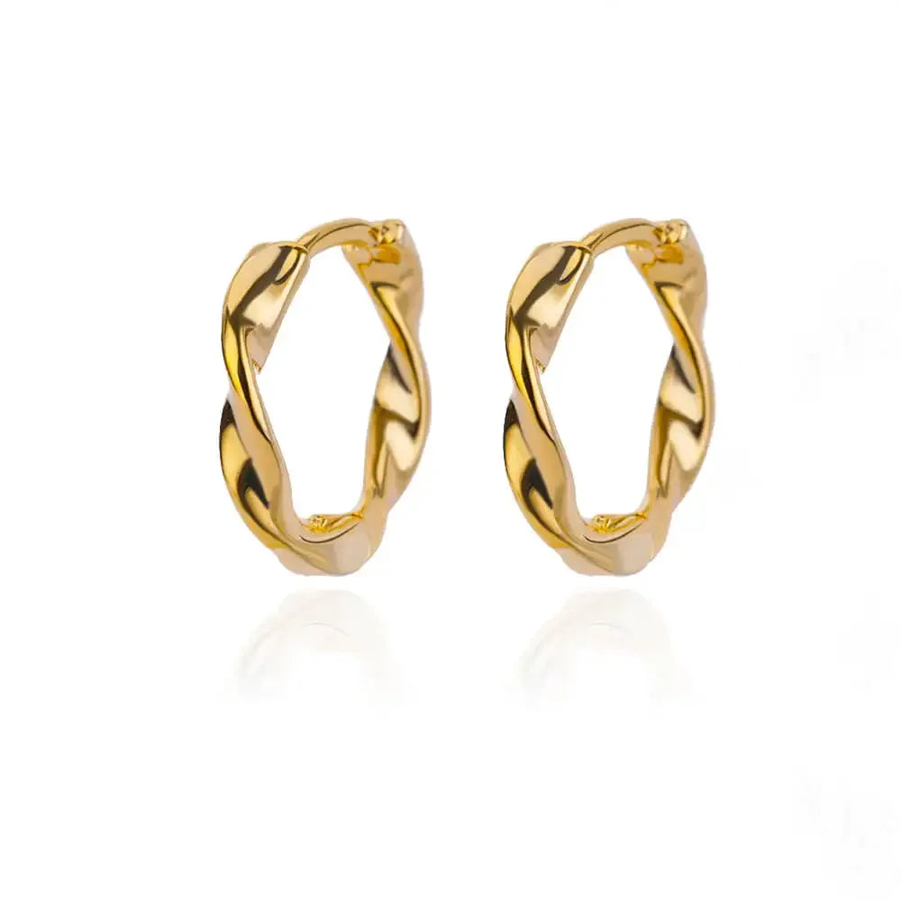 Zircon Polygon Earrings For Women Stainless Steel Geometric - Piña Colada
