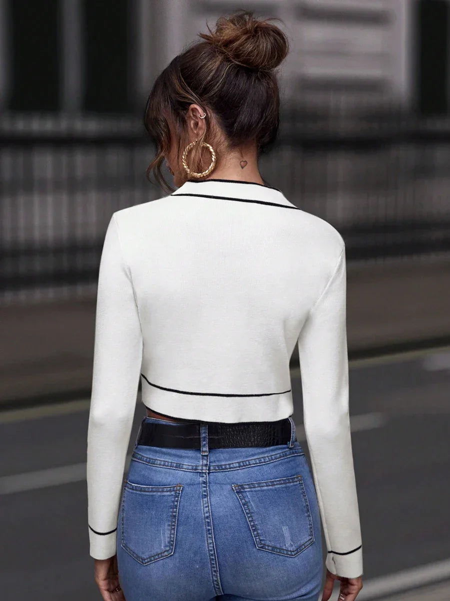 Brandy Stripe Knit Crop Top – Streetwear Style - Piña Colada