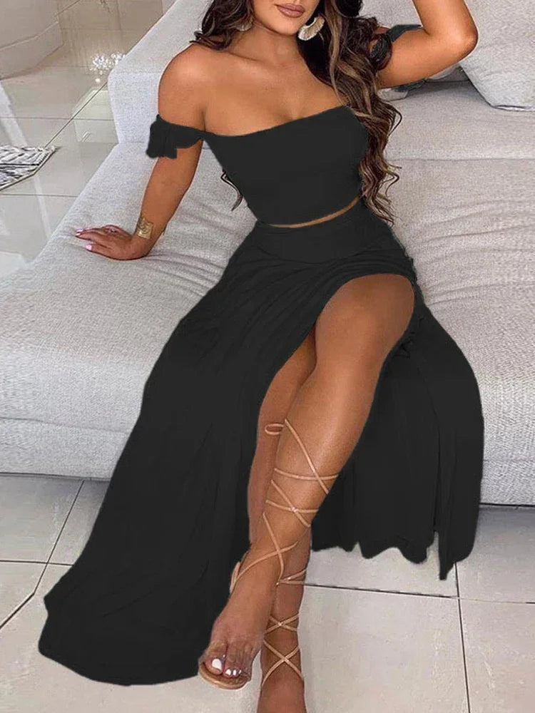 2-Piece Boho Off-Shoulder - Piña Colada