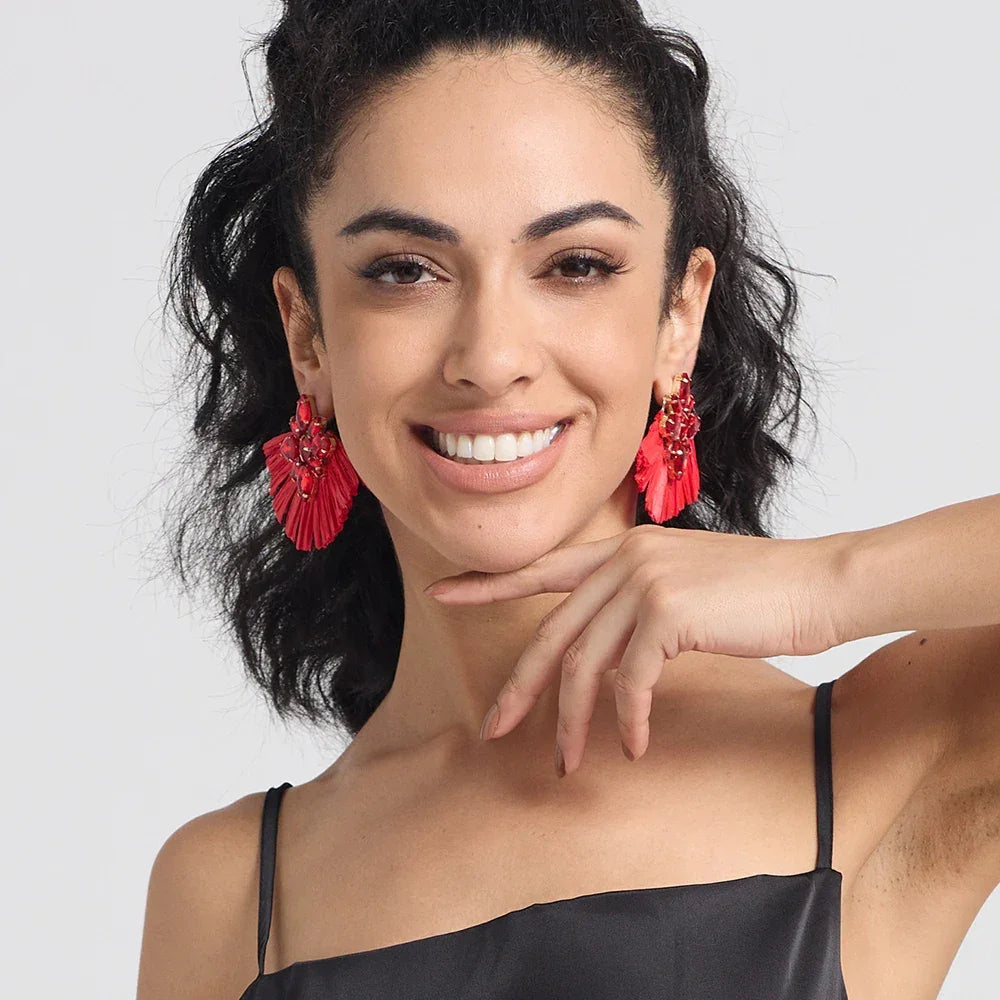 Handmade Multicolored Drop Earrings - Piña Colada