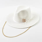 Metal RB Letter Straw Hats - Piña Colada