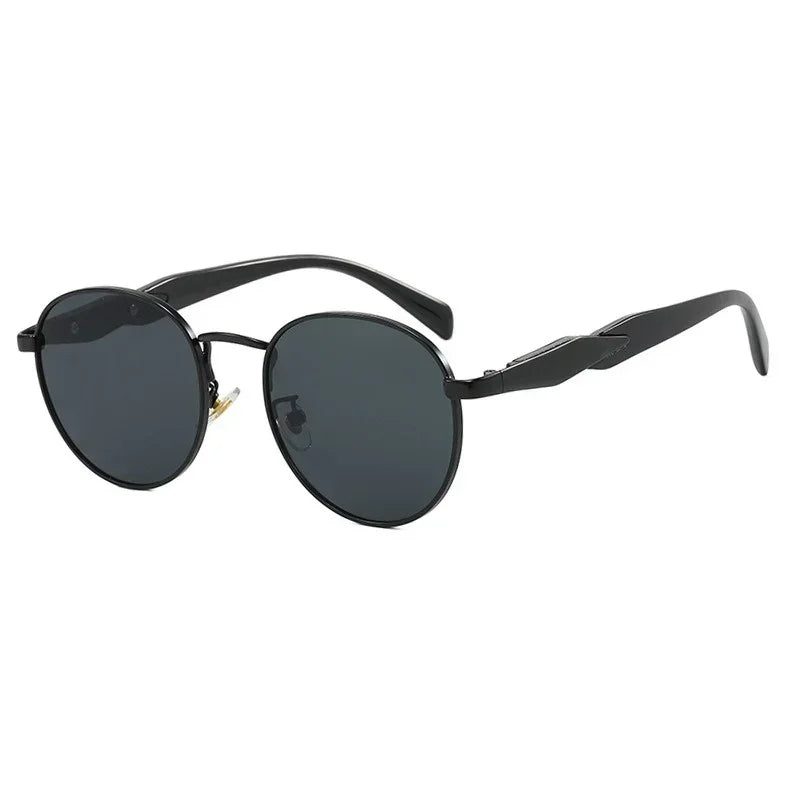 Vintage Round Metal Sunglasses - Piña Colada