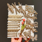 20pcs Rhinestone Bead Hair Clip - Piña Colada