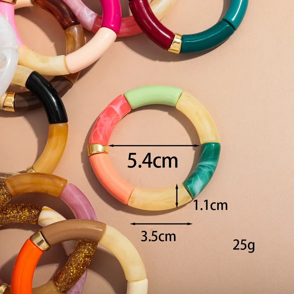 Acrylic Design Bracelet - Piña Colada
