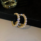 Hoop Earrings Zircon Crystal - Piña Colada