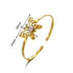 18K Gold-Plated Stainless Steel Cuff Bracelet for Women - Piña Colada