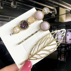 3/4pcs Set Pearl Hair Clip - Piña Colada