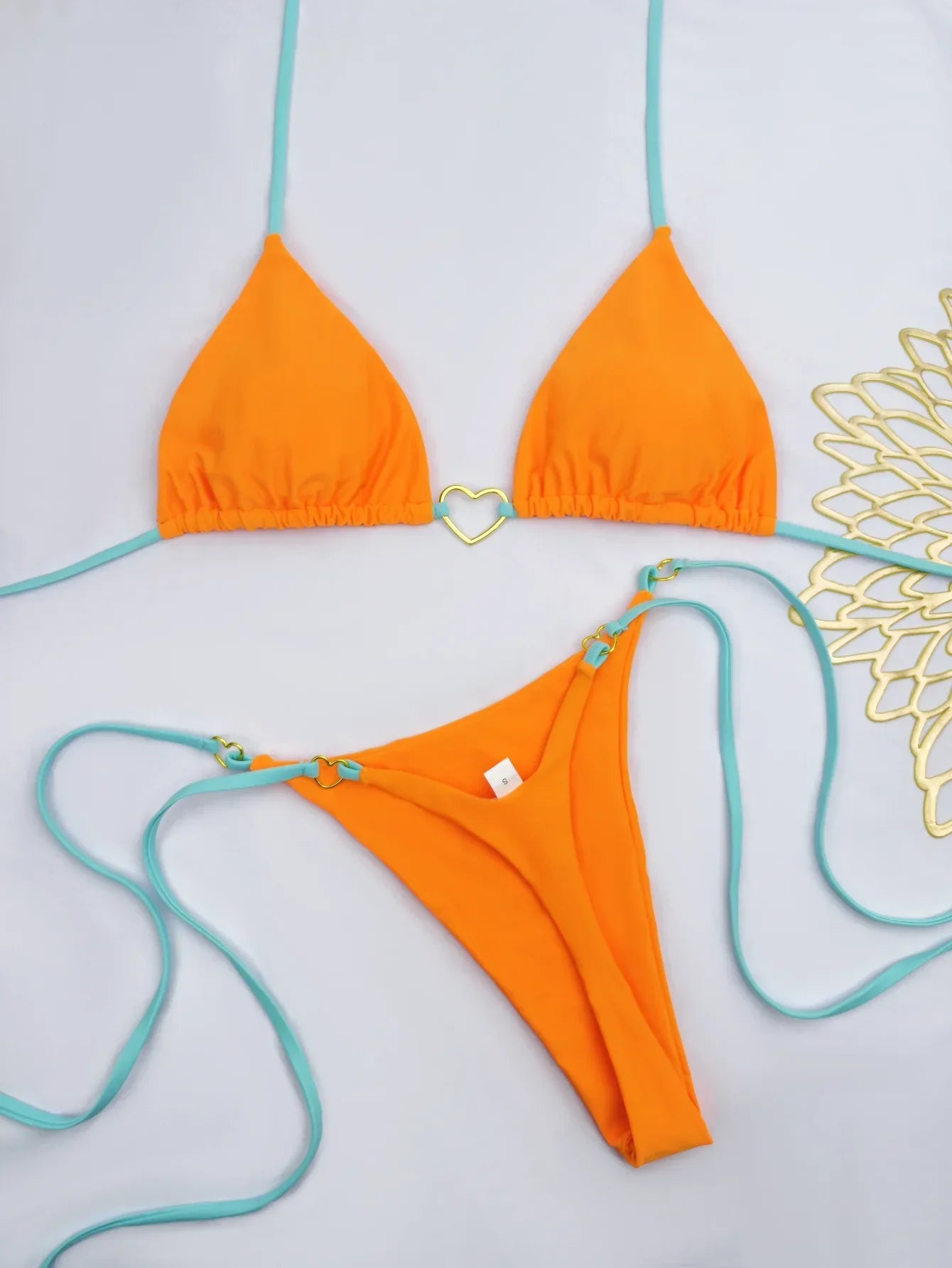 Bikini Low Waist Lace-up - Piña Colada