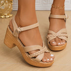 High Heels Sandals Chunky Platform - Piña Colada