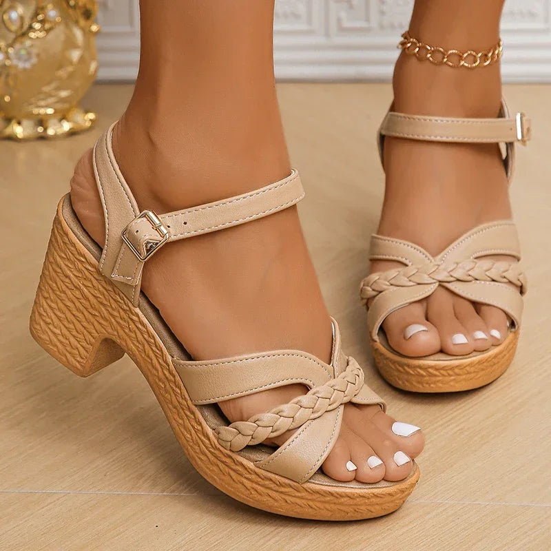 High Heels Sandals Chunky Platform - Piña Colada