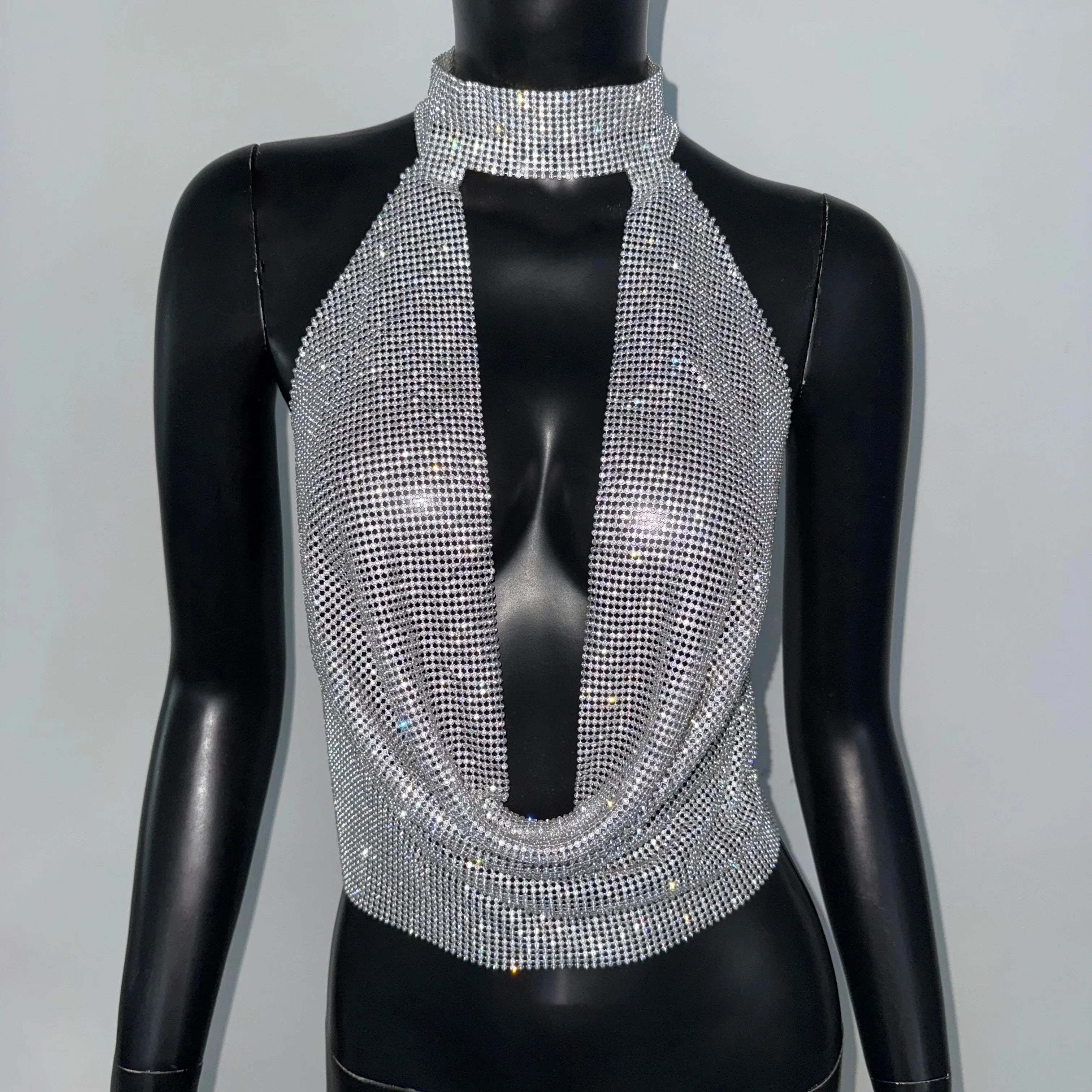 Sequin Party Camis – Dazzling Crop Top - Piña Colada