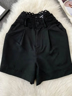 High-Rise Wide Leg Shorts - Piña Colada