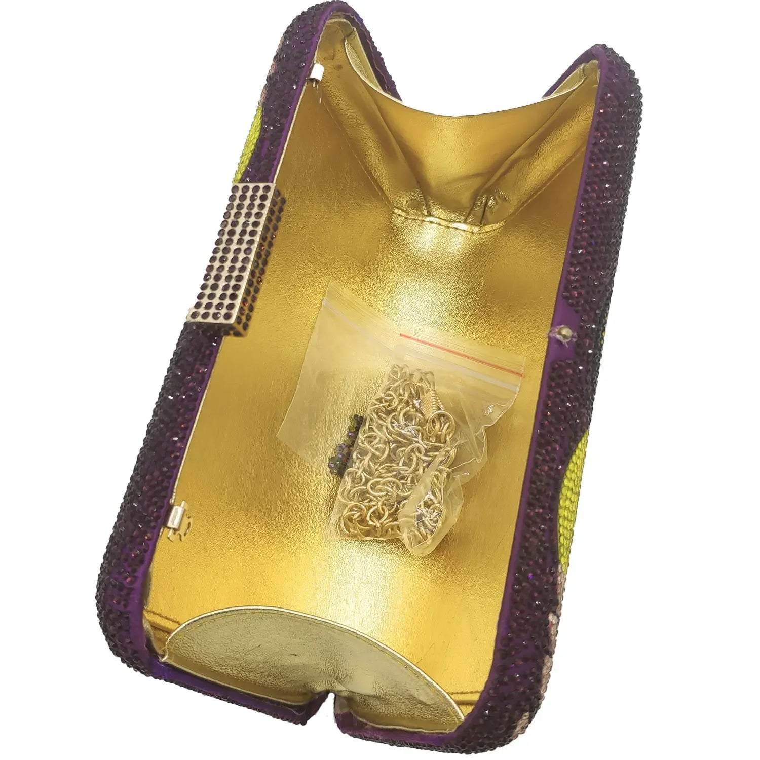 Novelty Toucan Bird Women Crystal Evening Bags Rhinestones - Piña Colada