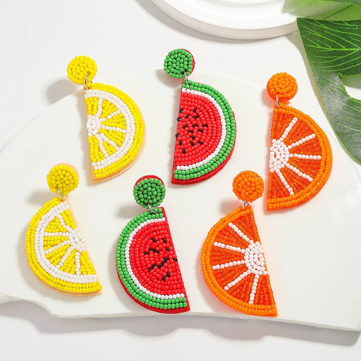 Earrings For Women Handmade Beed - Piña Colada