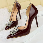 Elegant Pump Pearl Details Buckle Strap - Piña Colada
