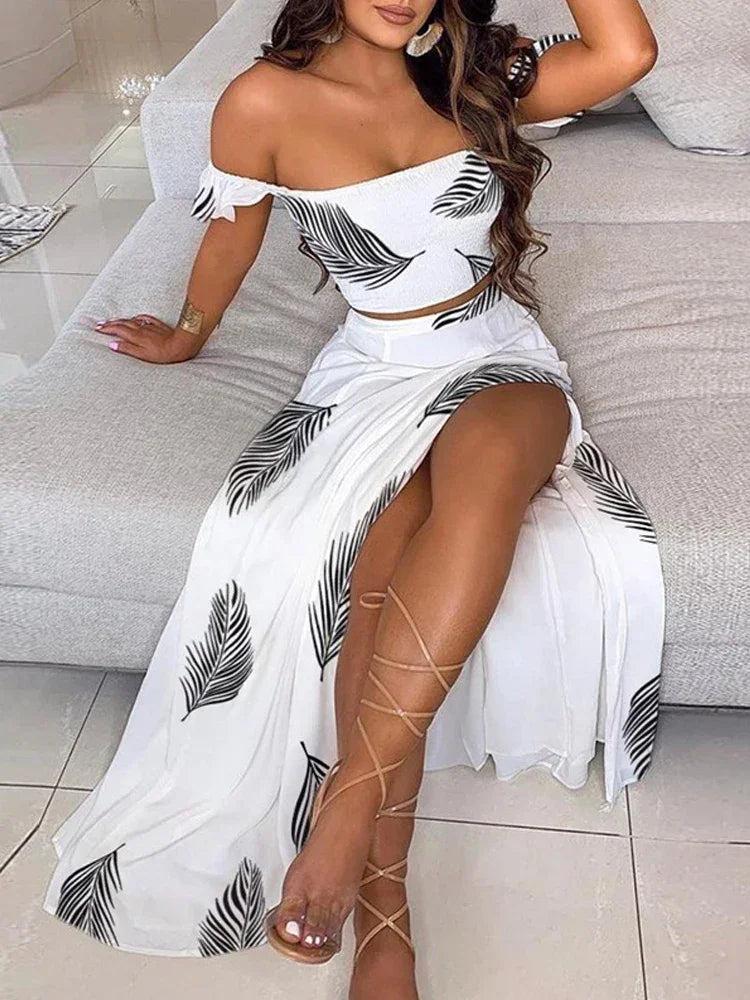 2-Piece Boho Off-Shoulder - Piña Colada
