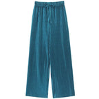 Wide Leg Pants Pleated - Piña Colada