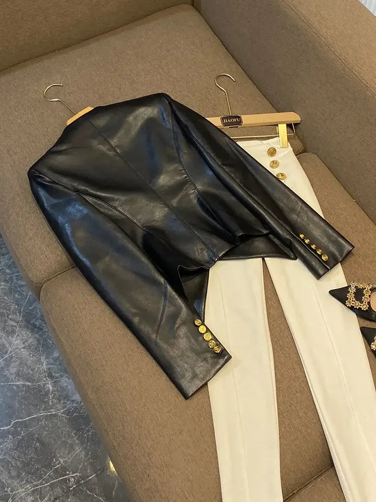 Slim-Fit Office Lady Jacket - Piña Colada