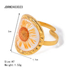 18k Gold Plated Minimalist Ring - Piña Colada