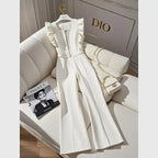 Women's Jumpsuit Professional High Waisted Wide Leg - Piña Colada