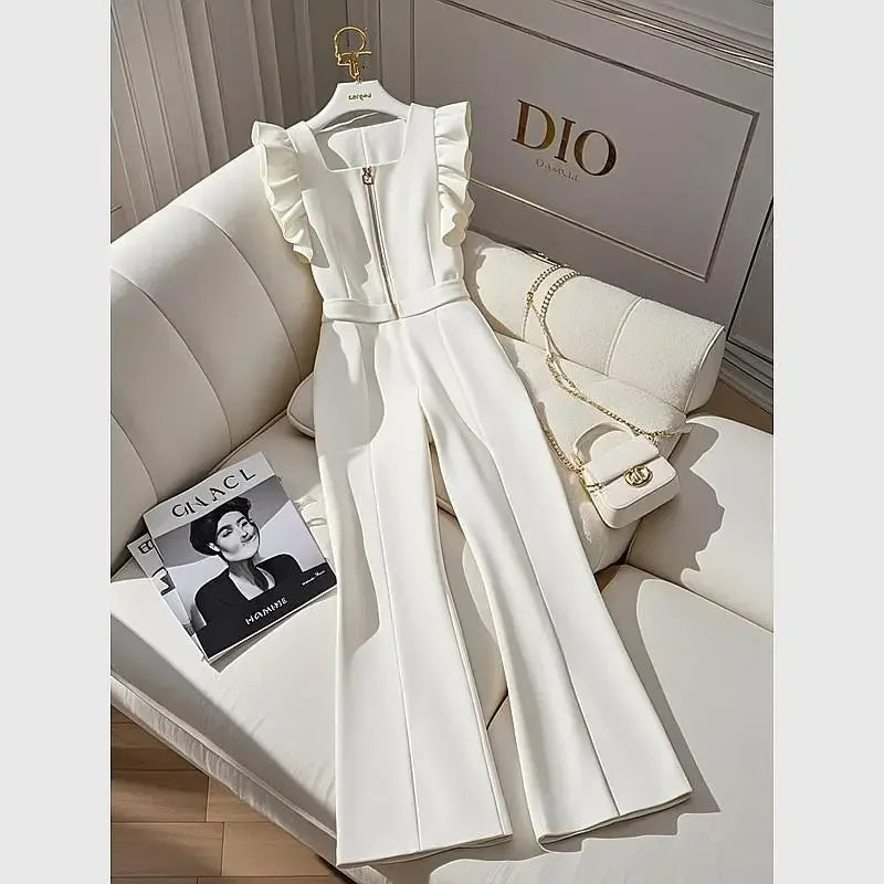 Women's Jumpsuit Professional High Waisted Wide Leg - Piña Colada