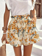 Floral Print Shorts - Piña Colada