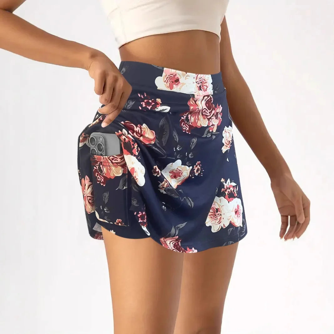 Floral print skirt women's - Piña Colada