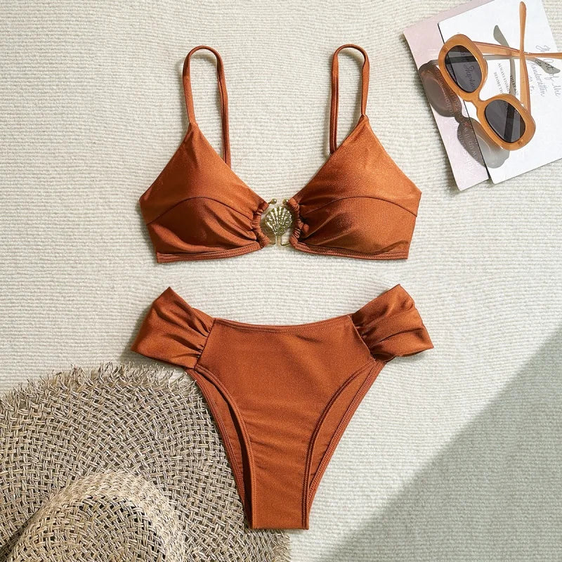 High-Waist String Bikini Set